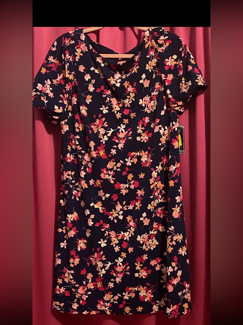 Jessica Howard Navy with Floral Midi Dress